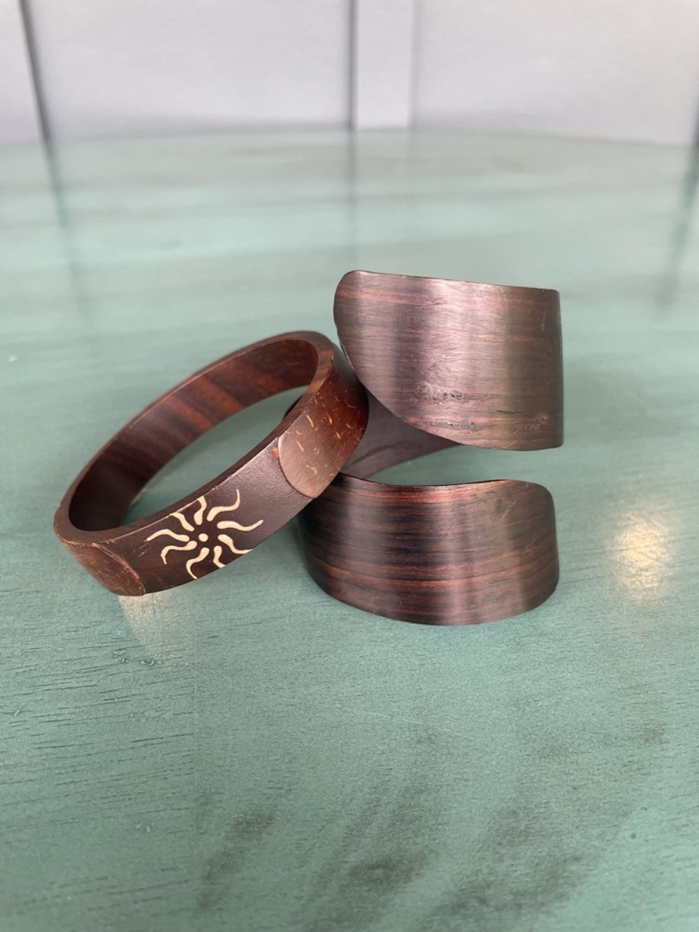 Women’s Brown Wood Grain Bangle and Wrap Bracelets - Unbranded